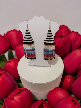10/ $10 Plunder  Beaded Fringe Earrings